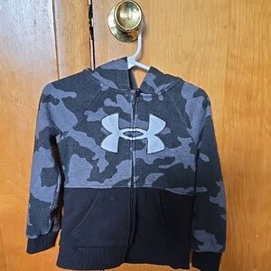 Under Armour Kids Camo Hoodie - Black and Gray 24 month